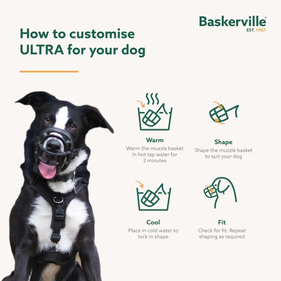 Baskerville Ultra Muzzle, black, size 5 Baskerville Ultra Muzzle, black, size 5