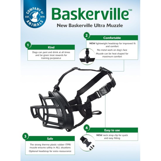Baskerville Ultra Muzzle, black, size 5 Baskerville Ultra Muzzle, black, size 5