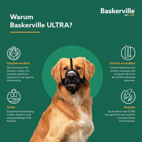 Baskerville Ultra Muzzle, black, size 5 Baskerville Ultra Muzzle, black, size 5