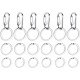 Boao Pack of 6 Dog Tag Clips Pet ID Tag Clips with 18 Pieces Durable Stainless Steel Rings Personalised Clips Pet ID Tag Holder for Cats Dogs Collars Harnesses in 3 Sizes Boao Pack of 6 Dog Tag Clips Pet ID Tag Clips with 18 Pieces Durable Stainless Steel Rings Personalised Clips Pet ID Tag Holder for Cats Dogs Collars Harnesses in 3 Sizes