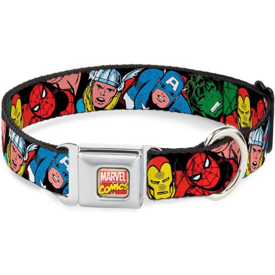 Buckle-Down AVA Marvel Comics Dog Collar, L - Fits 15-26" - 1.0" Wide