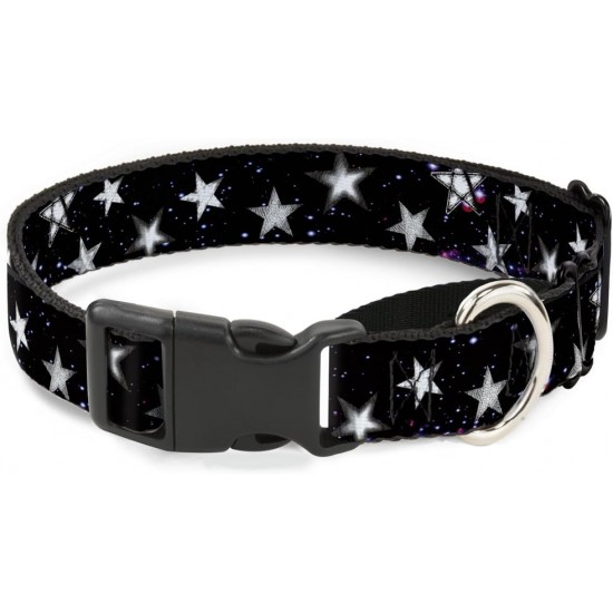 Buckle Down Glowing Stars in Space Black/Purple/Purple/White Martingale Dog Collar, 1.5" Wide-fits 16-23" Neck Medium Buckle Down Glowing Stars in Space Black/Purple/Purple/White Martingale Dog Collar, 1.5" Wide-fits 16-23" Neck Medium