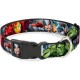 Buckle-Down Marvel Avengers Plastic Collar Band 4 Superhero Floats Close-Up 1" Wide Fits 15-26" Neck Large Buckle-Down Marvel Avengers Plastic Collar Band 4 Superhero Floats Close-Up 1" Wide Fits 15-26" Neck Large