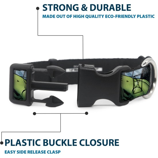 Buckle-Down Marvel Avengers Plastic Collar Band 4 Superhero Floats Close-Up 1" Wide Fits 15-26" Neck Large Buckle-Down Marvel Avengers Plastic Collar Band 4 Superhero Floats Close-Up 1" Wide Fits 15-26" Neck Large