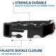 Buckle Down Marvel Universe Deadpool Logo Black/Red/White Plastic Clip Collar, Narrow Small/6-9