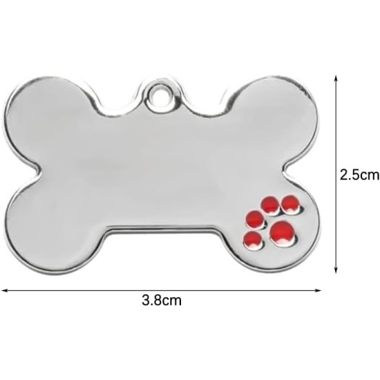 CENPEK 2 Blank Bone Shaped Pet ID Tags, Engraved Bone ID Tags for Dogs & Cats, DIY Personalized Pet Name Tags CENPEK 2 Blank Bone Shaped Pet ID Tags, Engraved Bone ID Tags for Dogs & Cats, DIY Personalized Pet Name Tags
