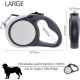CFMOUR Retractable Dog Leash, 5M/50KG, Orange, Heavy Duty Extendable for Medium to Large Dogs; Strong Nylon Strap, One Button Brake and Latch, Bonus Training Clicker CFMOUR Retractable Dog Leash, 5M/50KG, Orange, Heavy Duty Extendable for Medium to Large Dogs; Strong Nylon Strap, One Button Brake and Latch, Bonus Training Clicker