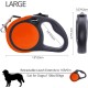 CFMOUR Retractable Dog Leash, 5M/50KG, Orange, Heavy Duty Extendable for Medium to Large Dogs; Strong Nylon Strap, One Button Brake and Latch, Bonus Training Clicker CFMOUR Retractable Dog Leash, 5M/50KG, Orange, Heavy Duty Extendable for Medium to Large Dogs; Strong Nylon Strap, One Button Brake and Latch, Bonus Training Clicker