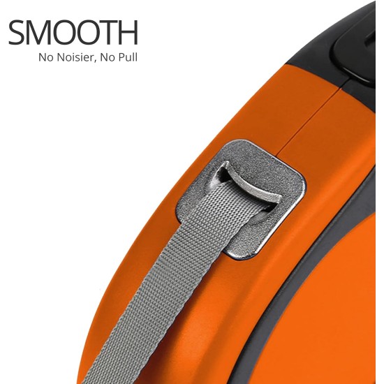 CFMOUR Retractable Dog Leash, 5M/50KG, Orange, Heavy Duty Extendable for Medium to Large Dogs; Strong Nylon Strap, One Button Brake and Latch, Bonus Training Clicker CFMOUR Retractable Dog Leash, 5M/50KG, Orange, Heavy Duty Extendable for Medium to Large Dogs; Strong Nylon Strap, One Button Brake and Latch, Bonus Training Clicker
