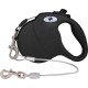 CROWN PAWS 16ft Retractable Dog Leash for Large Dogs up to 110lbs with a Removable Chew Resistant Extension Wire Rope (Black)