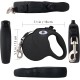 CROWN PAWS 16ft Retractable Dog Leash for Large Dogs up to 110lbs with a Removable Chew Resistant Extension Wire Rope (Black)