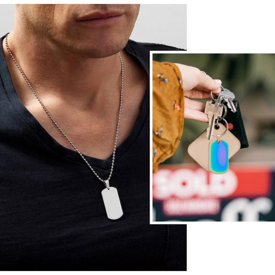 Cheriswelry Blank Stamping Dog Tag Pendant Stainless Steel Personalised Engraving Name Charm Pet ID Name Charms for Necklace Jewellery Cheriswelry Blank Stamping Dog Tag Pendant Stainless Steel Personalised Engraving Name Charm Pet ID Name Charms for Necklace Jewellery