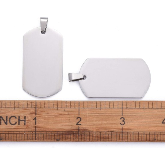 Cheriswelry Blank Stamping Dog Tag Pendant Stainless Steel Personalised Engraving Name Charm Pet ID Name Charms for Necklace Jewellery Cheriswelry Blank Stamping Dog Tag Pendant Stainless Steel Personalised Engraving Name Charm Pet ID Name Charms for Necklace Jewellery