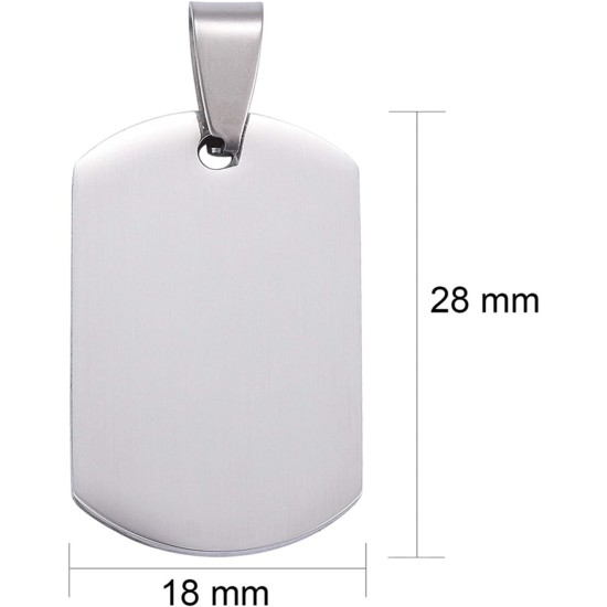 Cheriswelry Blank Stamping Dog Tag Pendant Stainless Steel Personalised Engraving Name Charm Pet ID Name Charms for Necklace Jewellery Cheriswelry Blank Stamping Dog Tag Pendant Stainless Steel Personalised Engraving Name Charm Pet ID Name Charms for Necklace Jewellery