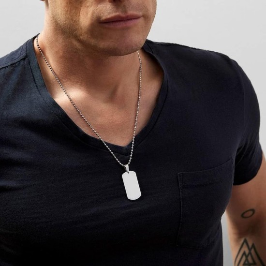 Cheriswelry Blank Stamping Dog Tag Pendant Stainless Steel Personalised Engraving Name Charm Pet ID Name Charms for Necklace Jewellery Cheriswelry Blank Stamping Dog Tag Pendant Stainless Steel Personalised Engraving Name Charm Pet ID Name Charms for Necklace Jewellery