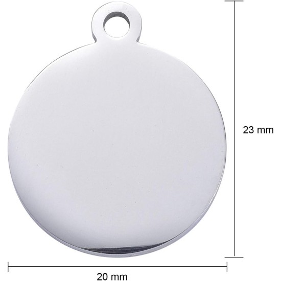 Cheriswelry Blank Stamping Dog Tag Pendant Stainless Steel Personalised Engraving Name Charm Pet ID Name Charms for Necklace Jewellery Cheriswelry Blank Stamping Dog Tag Pendant Stainless Steel Personalised Engraving Name Charm Pet ID Name Charms for Necklace Jewellery