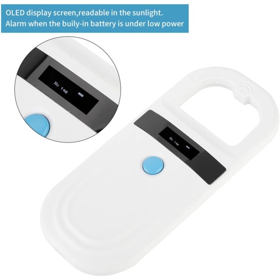 Chip Reader, Dog Microchip Scanner, ID Reader, USB Rechargeable Chip Reader, Pet Chip Reader, OLED Display, 128 Pieces, Tag Information Memory, Portable Handheld Animal for Cats, Animal Tracking Chip Reader, Dog Microchip Scanner, ID Reader, USB Rechargeable Chip Reader, Pet Chip Reader, OLED Display, 128 Pieces, Tag Information Memory, Portable Handheld Animal for Cats, Animal Tracking