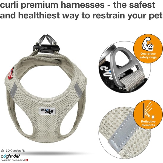 Classic Vest Harness Air Mesh with curli D-Ring Buckle, Black, L Classic Vest Harness Air Mesh with curli D-Ring Buckle, Black, L