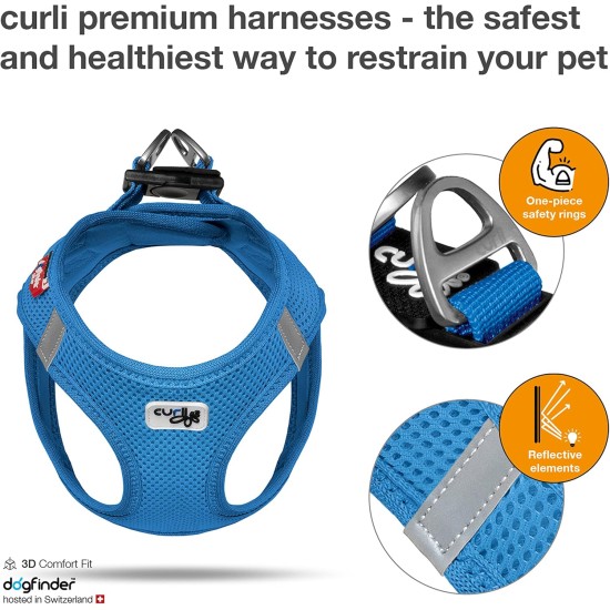Classic Vest Harness Air Mesh with curli D-Ring Buckle, Black, L Classic Vest Harness Air Mesh with curli D-Ring Buckle, Black, L