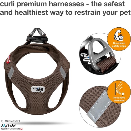 Classic Vest Harness Air Mesh with curli D-Ring Buckle, Black, L Classic Vest Harness Air Mesh with curli D-Ring Buckle, Black, L