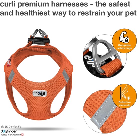 Classic Vest Harness Air Mesh with curli D-Ring Buckle, Black, L Classic Vest Harness Air Mesh with curli D-Ring Buckle, Black, L