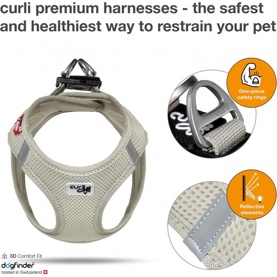 Classic Vest Harness Air Mesh with curli D-Ring Buckle, Fuchsia, S Classic Vest Harness Air Mesh with curli D-Ring Buckle, Fuchsia, S