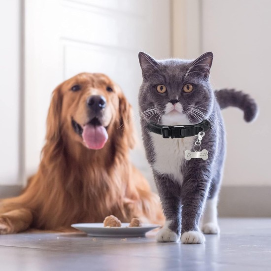 Cobee Dog Tag Clips with Rings 4 Pieces Dog Tag Clips with 10 Pieces Dog Tag Rings for Dog Cat Collar Harness Cobee Dog Tag Clips with Rings 4 Pieces Dog Tag Clips with 10 Pieces Dog Tag Rings for Dog Cat Collar Harness