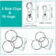 Cobee Dog Tag Clips with Rings 4 Pieces Dog Tag Clips with 10 Pieces Dog Tag Rings for Dog Cat Collar Harness