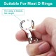 Cobee Dog Tag Clips with Rings 4 Pieces Dog Tag Clips with 10 Pieces Dog Tag Rings for Dog Cat Collar Harness