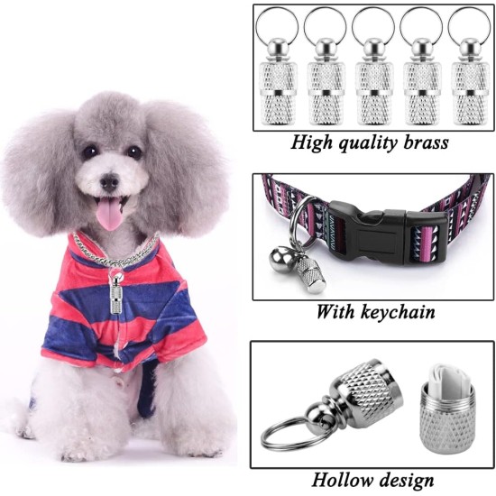 Collar Small Dog Tag, Pack of 10 Pet ID Tags, ID Tag Dog Tag, Pet ID Address Tag, Pet Pill Box, Waterproof Brass with Address Name Tag, for Dogs, Cats, Puppies (Silver) Collar Small Dog Tag, Pack of 10 Pet ID Tags, ID Tag Dog Tag, Pet ID Address Tag, Pet Pill Box, Waterproof Brass with Address Name Tag, for Dogs, Cats, Puppies (Silver)