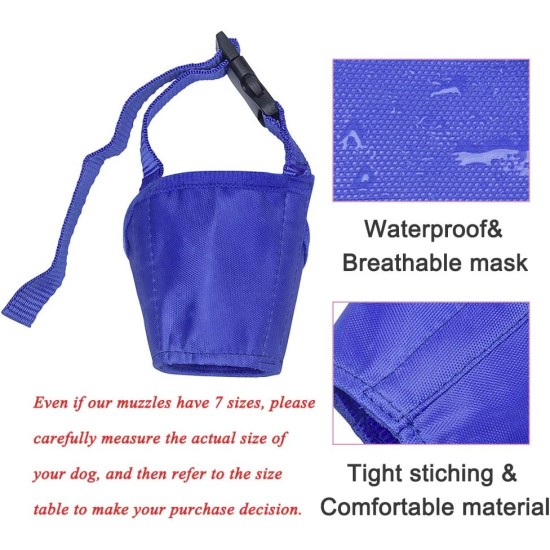 Coppthinktu Dog Muzzle for Dogs, 7 Pack for Biting Barking and Chewing Adjustable Dog Mouth Cover for Small Medium Large Dogs Soft Comfortable Long Snout Coppthinktu Dog Muzzle for Dogs, 7 Pack for Biting Barking and Chewing Adjustable Dog Mouth Cover for Small Medium Large Dogs Soft Comfortable Long Snout