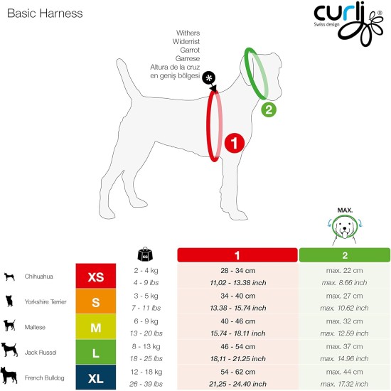 Curli Basic Air Mesh Harness, XS Curli Basic Air Mesh Harness, XS