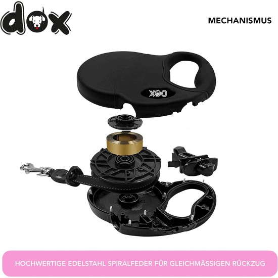 DDOXX Retractable Reflective Extendable Lead n Many Colours & Sizes for Small & Large Dogs DDOXX Retractable Reflective Extendable Lead n Many Colours & Sizes for Small & Large Dogs