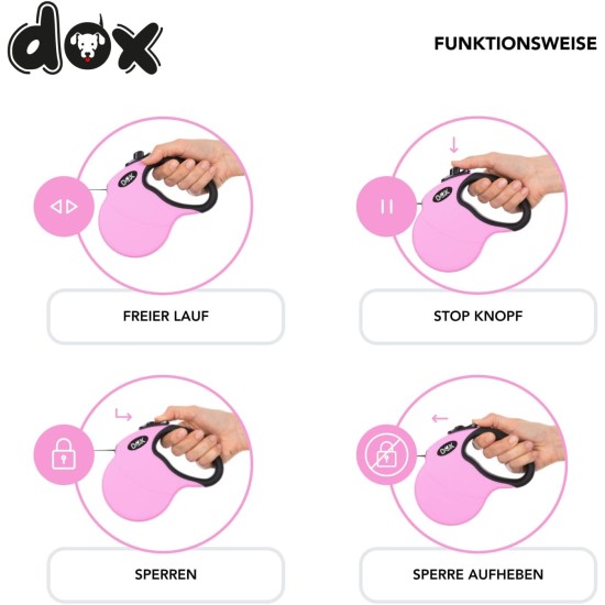 DDOXX Retractable Reflective Extendable Lead n Many Colours & Sizes for Small & Large Dogs DDOXX Retractable Reflective Extendable Lead n Many Colours & Sizes for Small & Large Dogs