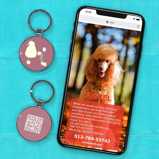 DISONTAG QR Code Dog Tag ID 41 Dog Breeds Personalised Social Online Site Free Online Pet Profile Modificable Privacy Control No App Required DISONTAG QR Code Dog Tag ID 41 Dog Breeds Personalised Social Online Site Free Online Pet Profile Modificable Privacy Control No App Required