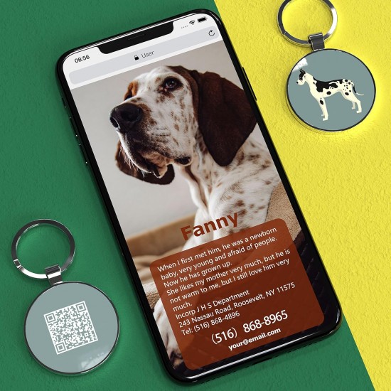 DISONTAG QR Code Dog Tag ID 41 Dog Breeds Personalised Social Online Site Free Online Pet Profile Modificable Privacy Control No App Required DISONTAG QR Code Dog Tag ID 41 Dog Breeds Personalised Social Online Site Free Online Pet Profile Modificable Privacy Control No App Required