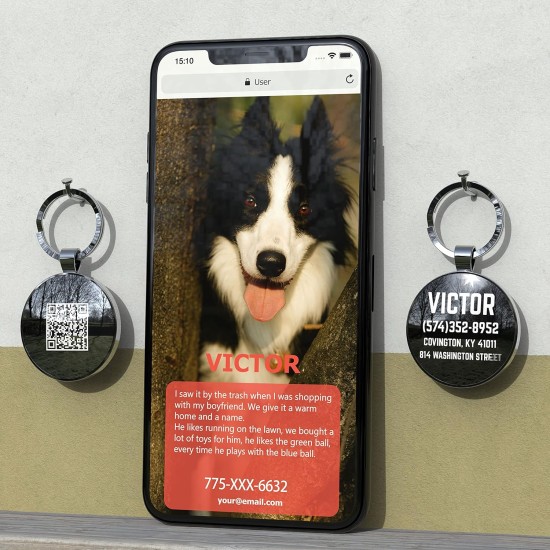 DISONTAG QR Code Dog Tag ID 41 Dog Breeds Personalised Social Online Site Free Online Pet Profile Modificable Privacy Control No App Required DISONTAG QR Code Dog Tag ID 41 Dog Breeds Personalised Social Online Site Free Online Pet Profile Modificable Privacy Control No App Required