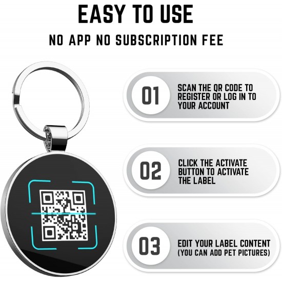 DISONTAG QR Code Dog Tag ID Personalised Online Site Free Online Pet Profile Modificable Privacy Control No App Required (Round) DISONTAG QR Code Dog Tag ID Personalised Online Site Free Online Pet Profile Modificable Privacy Control No App Required (Round)