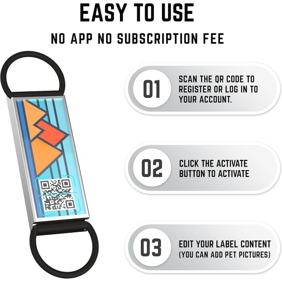 DISONTAG QR Code Silent Dog Tag ID Personalised Social Online Page Free Online Pet Profile Modificable Privacy Control No App Required (23 x 58 mm) DISONTAG QR Code Silent Dog Tag ID Personalised Social Online Page Free Online Pet Profile Modificable Privacy Control No App Required (23 x 58 mm)