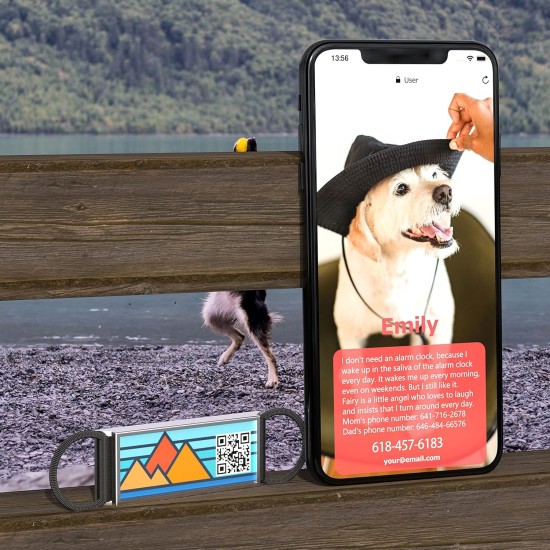 DISONTAG QR Code Silent Dog Tag ID Personalised Social Online Page Free Online Pet Profile Modificable Privacy Control No App Required (23 x 58 mm) DISONTAG QR Code Silent Dog Tag ID Personalised Social Online Page Free Online Pet Profile Modificable Privacy Control No App Required (23 x 58 mm)