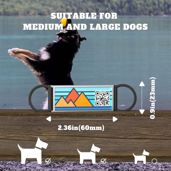 DISONTAG QR Code Silent Dog Tag ID Personalised Social Online Page Free Online Pet Profile Modificable Privacy Control No App Required (23 x 58 mm) DISONTAG QR Code Silent Dog Tag ID Personalised Social Online Page Free Online Pet Profile Modificable Privacy Control No App Required (23 x 58 mm)