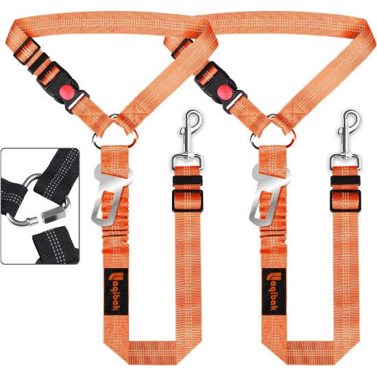 Detachable Dog Seat Belt Harness for Car, 3 in 1 Pet Dog Car Seat Belt, Retractable Restraint Secures to Vehicle Headrest and Adjustable Reflective Detachable Dog Seat Belt Harness for Car, 3 in 1 Pet Dog Car Seat Belt, Retractable Restraint Secures to Vehicle Headrest and Adjustable Reflective