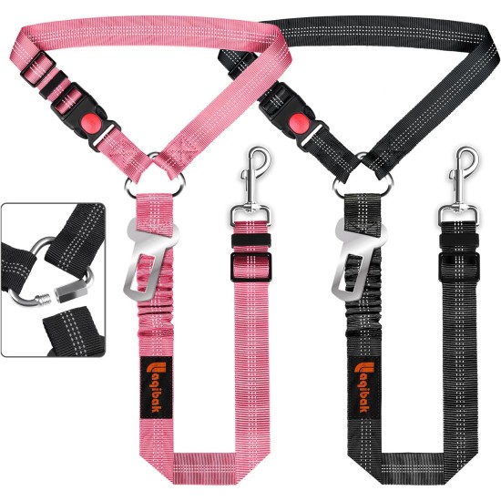 Detachable Dog Seat Belt Harness for Car, 3 in 1 Pet Dog Car Seat Belt, Retractable Restraint Secures to Vehicle Headrest and Adjustable Reflective Detachable Dog Seat Belt Harness for Car, 3 in 1 Pet Dog Car Seat Belt, Retractable Restraint Secures to Vehicle Headrest and Adjustable Reflective