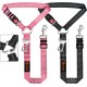 Detachable Dog Seat Belt Harness for Car, 3 in 1 Pet Dog Car Seat Belt, Retractable Restraint Secures to Vehicle Headrest and Adjustable Reflective Detachable Dog Seat Belt Harness for Car, 3 in 1 Pet Dog Car Seat Belt, Retractable Restraint Secures to Vehicle Headrest and Adjustable Reflective