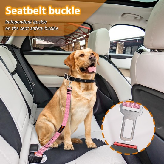 Detachable Dog Seat Belt Harness for Car, 3 in 1 Pet Dog Car Seat Belt, Retractable Restraint Secures to Vehicle Headrest and Adjustable Reflective Detachable Dog Seat Belt Harness for Car, 3 in 1 Pet Dog Car Seat Belt, Retractable Restraint Secures to Vehicle Headrest and Adjustable Reflective