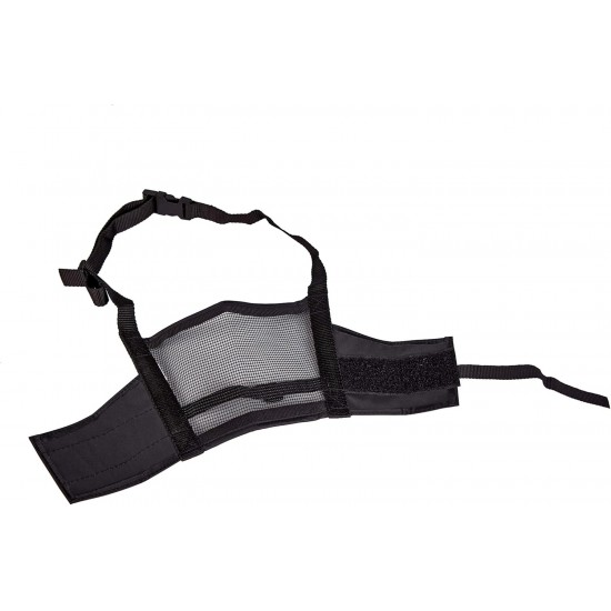 Dingo 16777-2 Soft Nylon Muzzle with Breathable Mesh Rottweiler Dog, Great Dane, German Shepherd, Short-Term Veterinarian Muzzle, Adjustable Neck Strap, Black Dingo 16777-2 Soft Nylon Muzzle with Breathable Mesh Rottweiler Dog, Great Dane, German Shepherd, Short-Term Veterinarian Muzzle, Adjustable Neck Strap, Black