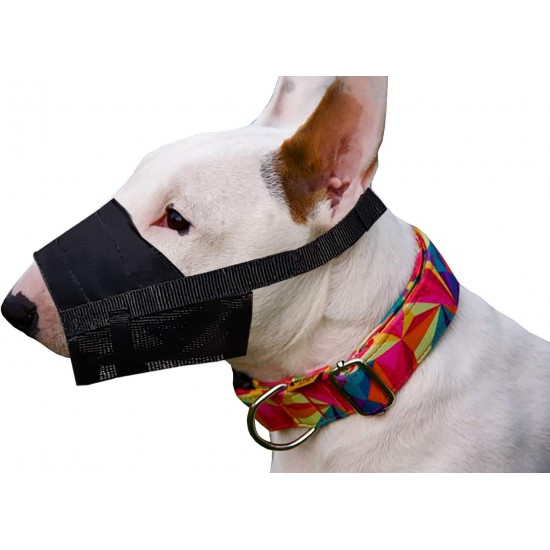 Dingo 16777-2 Soft Nylon Muzzle with Breathable Mesh Rottweiler Dog, Great Dane, German Shepherd, Short-Term Veterinarian Muzzle, Adjustable Neck Strap, Black Dingo 16777-2 Soft Nylon Muzzle with Breathable Mesh Rottweiler Dog, Great Dane, German Shepherd, Short-Term Veterinarian Muzzle, Adjustable Neck Strap, Black