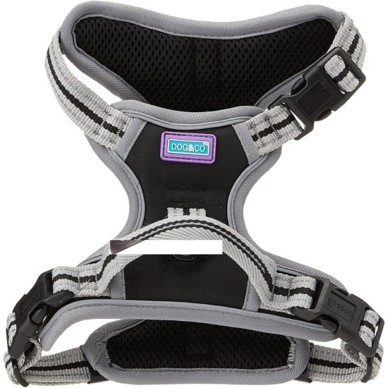 Dog & Co Sports Harness Padded Reflective Black Small Dog & Co Sports Harness Padded Reflective Black Small