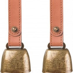 Dog Collar Bell, Pet Bells Tracker Noisemaker, Anti-Theft Bell with Leather Button Strap for Dog, Cat, Cow Horse, Sheep, Small Pet Dog Collar Bell, Pet Bells Tracker Noisemaker, Anti-Theft Bell with Leather Button Strap for Dog, Cat, Cow Horse, Sheep, Small Pet
