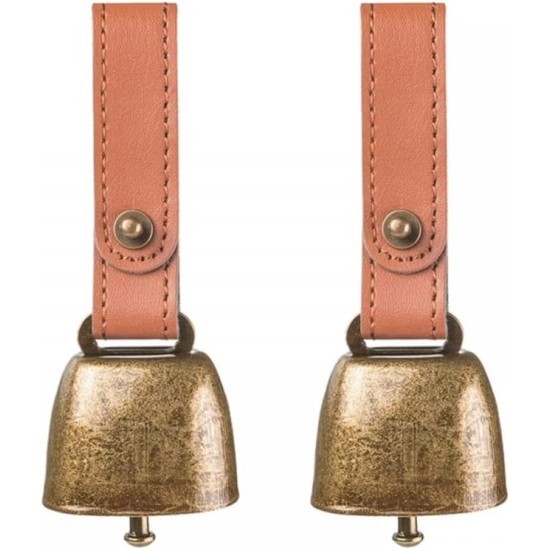 Dog Collar Bell, Pet Bells Tracker Noisemaker, Anti-Theft Bell with Leather Button Strap for Dog, Cat, Cow Horse, Sheep, Small Pet Dog Collar Bell, Pet Bells Tracker Noisemaker, Anti-Theft Bell with Leather Button Strap for Dog, Cat, Cow Horse, Sheep, Small Pet